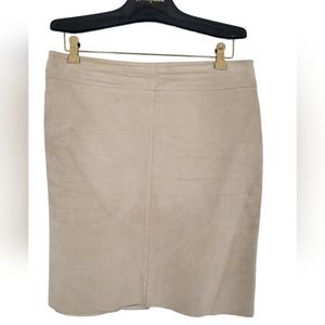 EXPRESS Vintage 90s Tan Suede Mini Skirt A line -Size 11/12